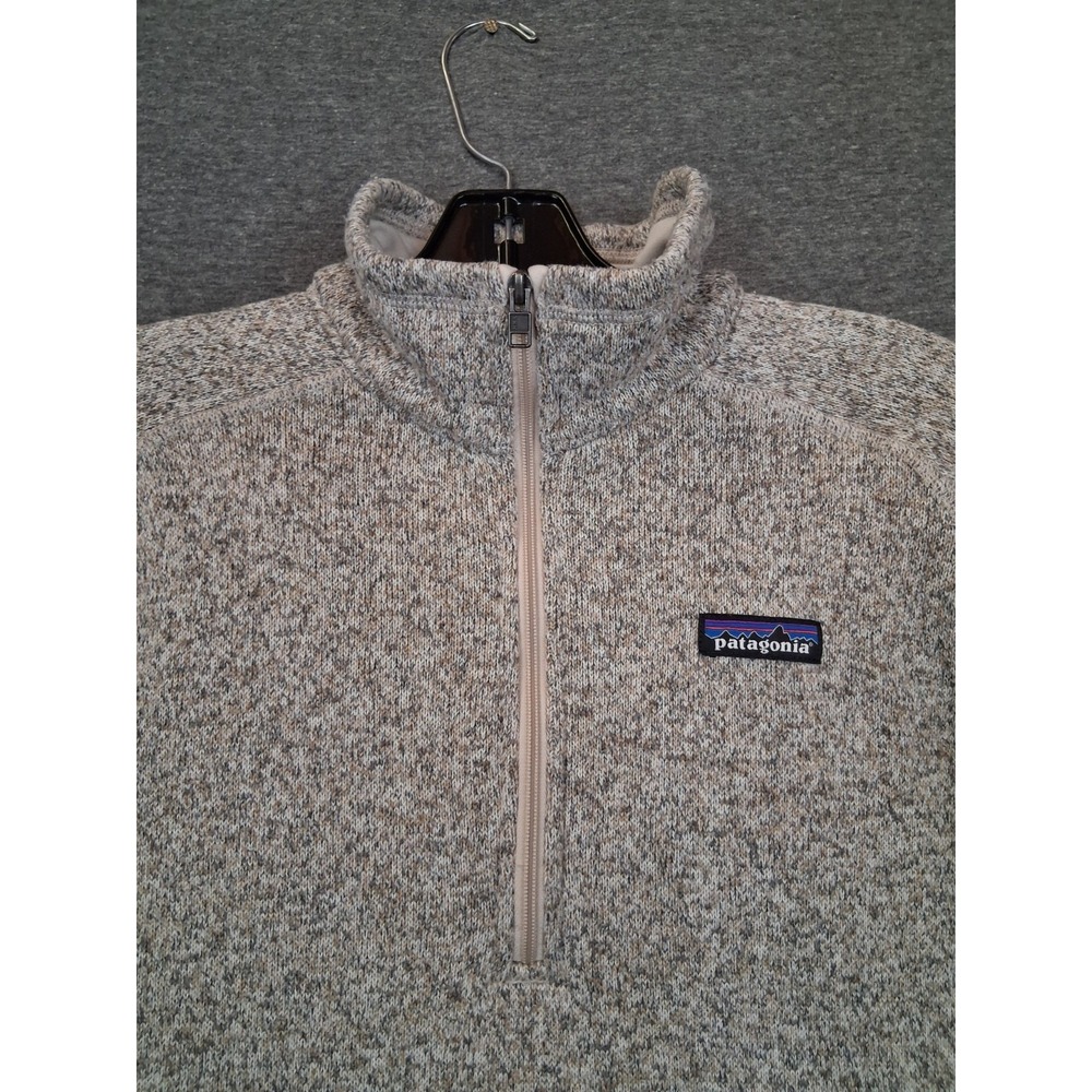 Patagonia Womens Jacket M Oatmeal 1/4 Zip Better Sweater Gorp PNW Fall Outdoor